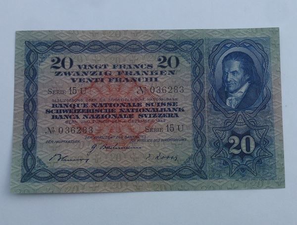 Billets de banque: ++ 20.- Franken 4. Dez. 1942 – D'occasion à Walkringen par Casablanca777