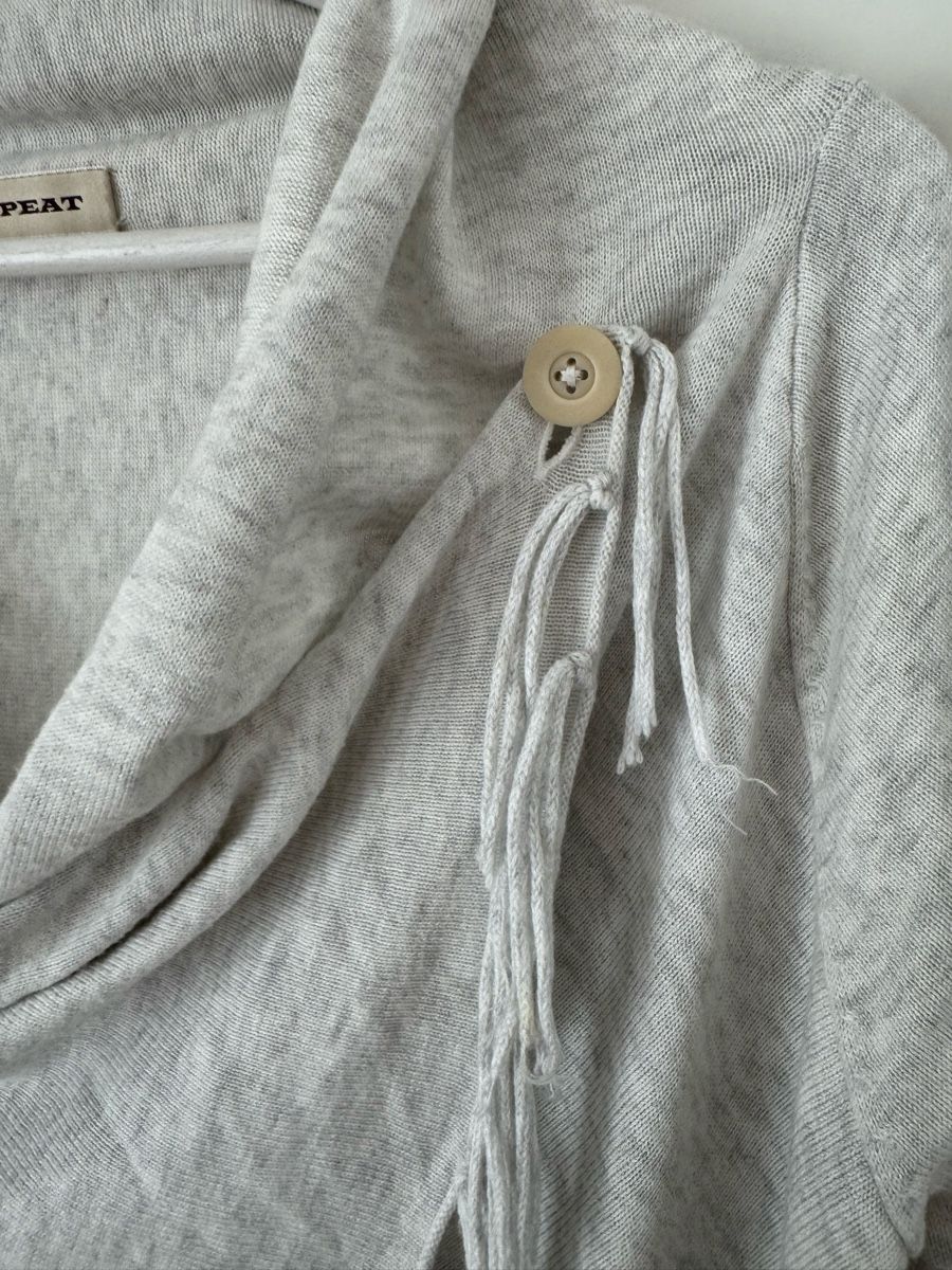 Repeat Maglioni & Felpe: REPEAT Damen Strick Poncho Cardigan Gr. S Hellgrau  – Nuovo (secondo la descrizione) da Flumenthal venduto da SecondLove_CH 3