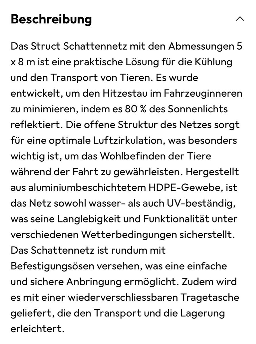 Parasols: Schattennetz / Sonnenschutz – D'occasion à Rifferswil par Nena011 2
