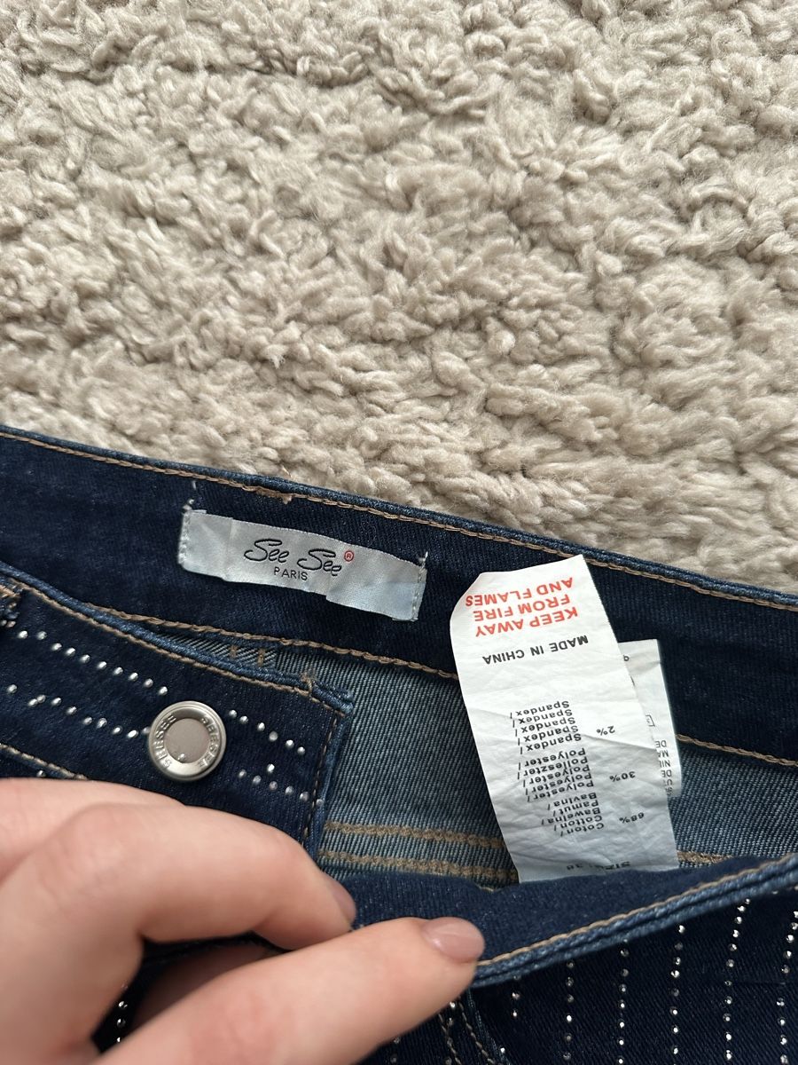 Jeans: Trendige Jeans mit Streifen, Grösse 38 – Nuovo (secondo la descrizione) da Dübendorf venduto da Magis_Stuff 2