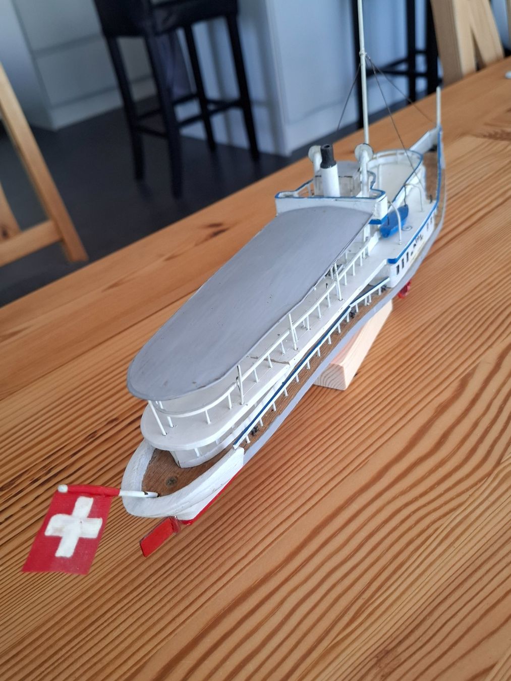 Kit di modellismo & Modellini statici: Raddampfer Dampfschiff Stadt Zürich StandmodellSchiffsmodell – Usato da Chabrey venduto da fluvius 2