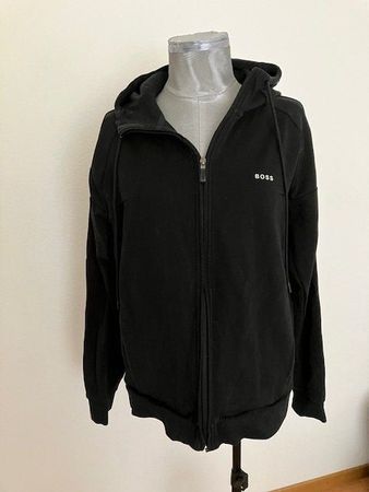 Veste à capuche Boss noir avec fermeture éclair TM