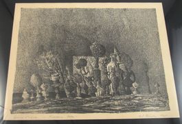 KUNDE Wolfgang (1935) - Fruchtbare Stätte - Lithographie