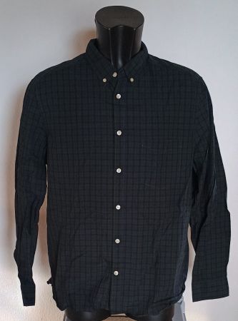 Hemd dunkelgrün mit schwarzen Streifen Gr. XL