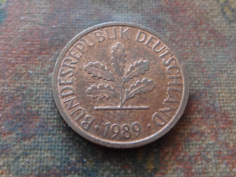 Tutti le monete: DEUTSCHLAND 1 Pfennig 1989 – Usato da Romanel-sur-Lausanne venduto da Swift13