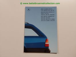 Mercedes-Benz E-Klasse T-Modell W124 87/07 Prospekt deutsch