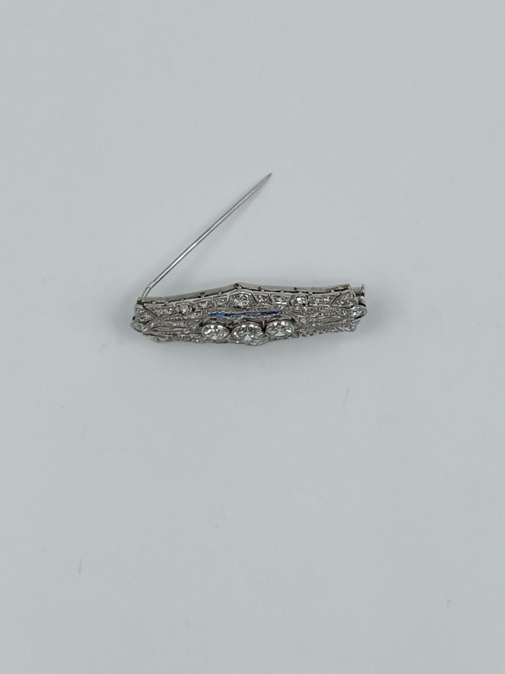 Spille & Fermagli: BROSCHE "ART DECO STIL" MIT DIAMANTEN, 950 PLATIN – Usato da Luzern venduto da EdiGem 7