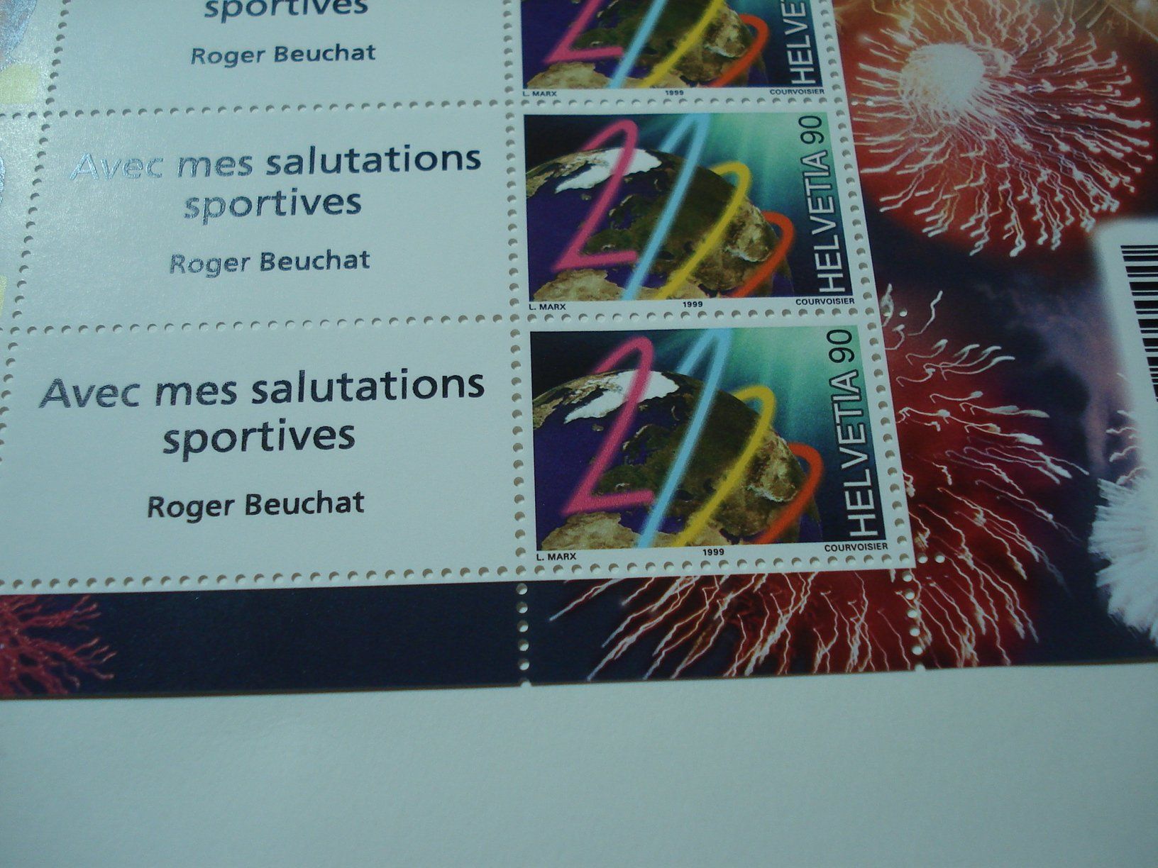 Tutti i francobolli: Bogen  Milleniumsmarken 1999 **, Swiss Post Team R. Beuchat – Usato da Niederwil AG venduto da morostahu 2