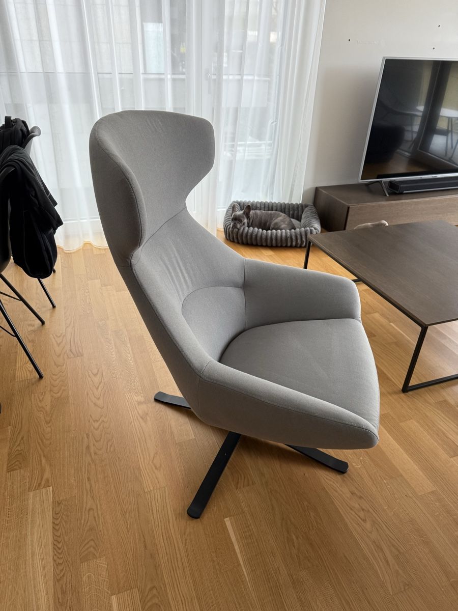 Boconcept Sessel: Porto Sessel mit Drehfunktion, hellgrauer Leeds Stoff – Gebraucht aus St. Gallen von phi_9wrm 2