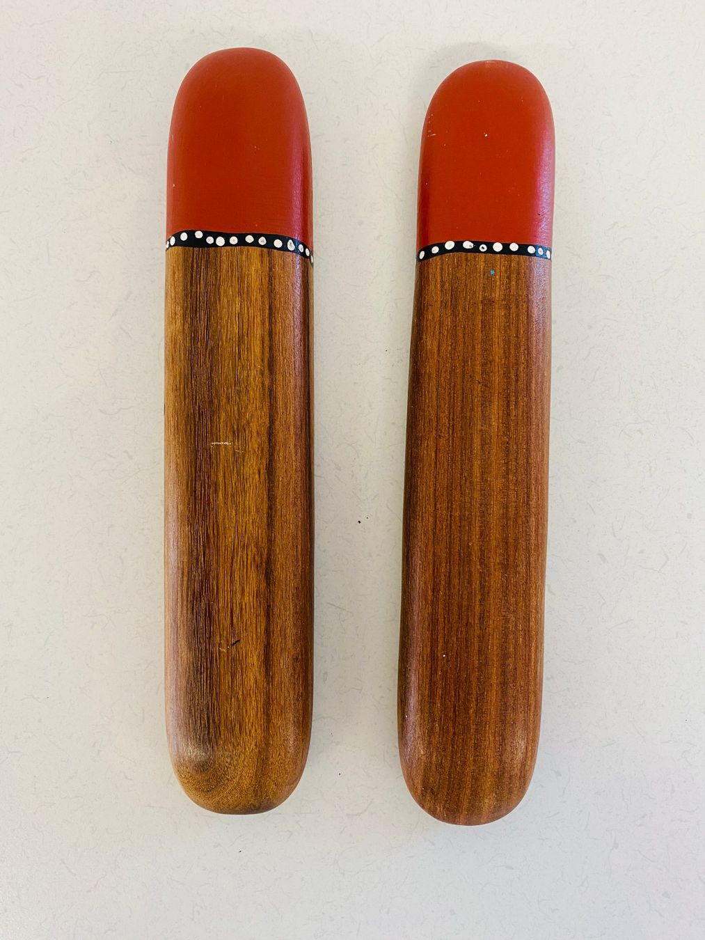 Strumenti musicali: Originale Australische Clap Sticks (Klatschstäbchen) – Usato da Niederhelfenschwil venduto da Chleeblatt1938 1