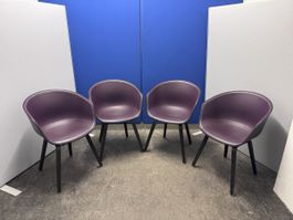 4 Hay Stühle violett schwarz 