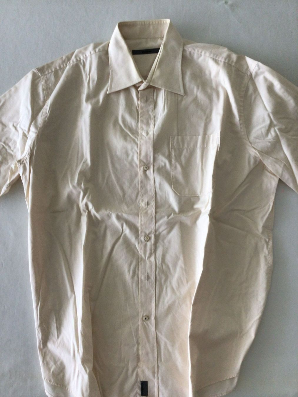 Strellson Camicie: Strellson Herren Kurzarm-Hemd pastellgelb/hellbeige – Usato da Langnau am Albis venduto da cre_tr6k