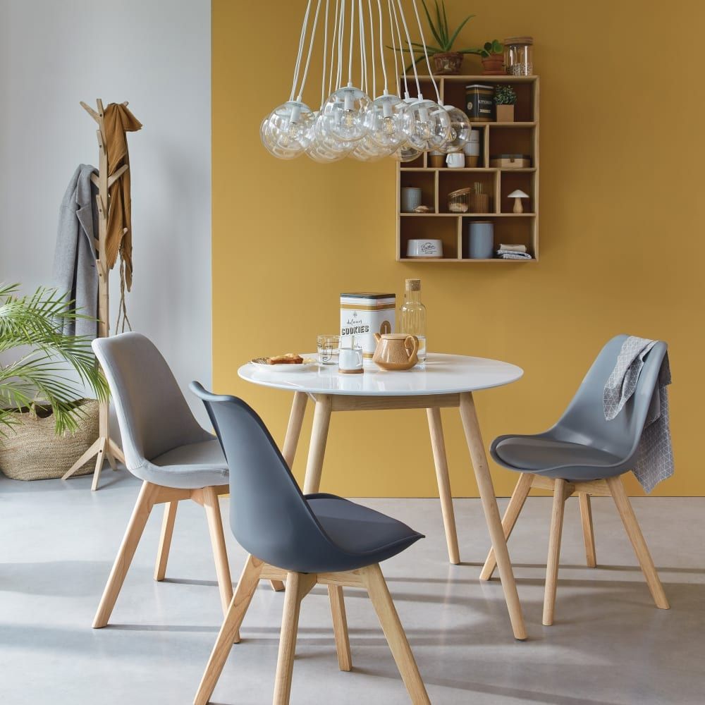 Maisons du monde Tavoli: Table ronde blanche comme neuve 90cm – Nuovo (secondo la descrizione) da Lutry venduto da Brocantosaurus 2