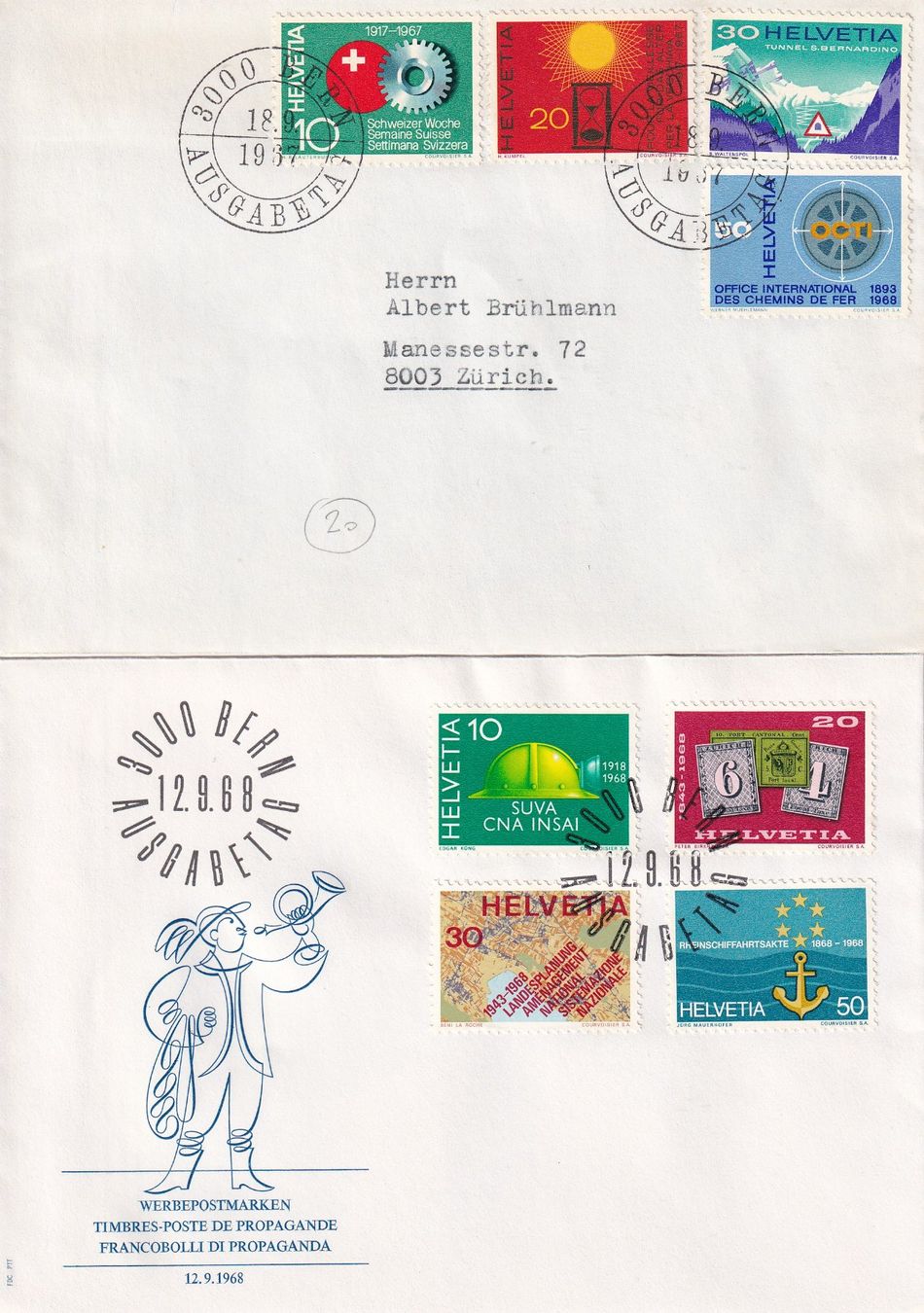 Tutti i francobolli: Lot 8 Briefe FDC 1966 - 1968 – Usato da Rossa venduto da becky05 3