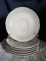 6 soucoupes, 16,5 cm Villeroy boch Redoute weiss, Germany