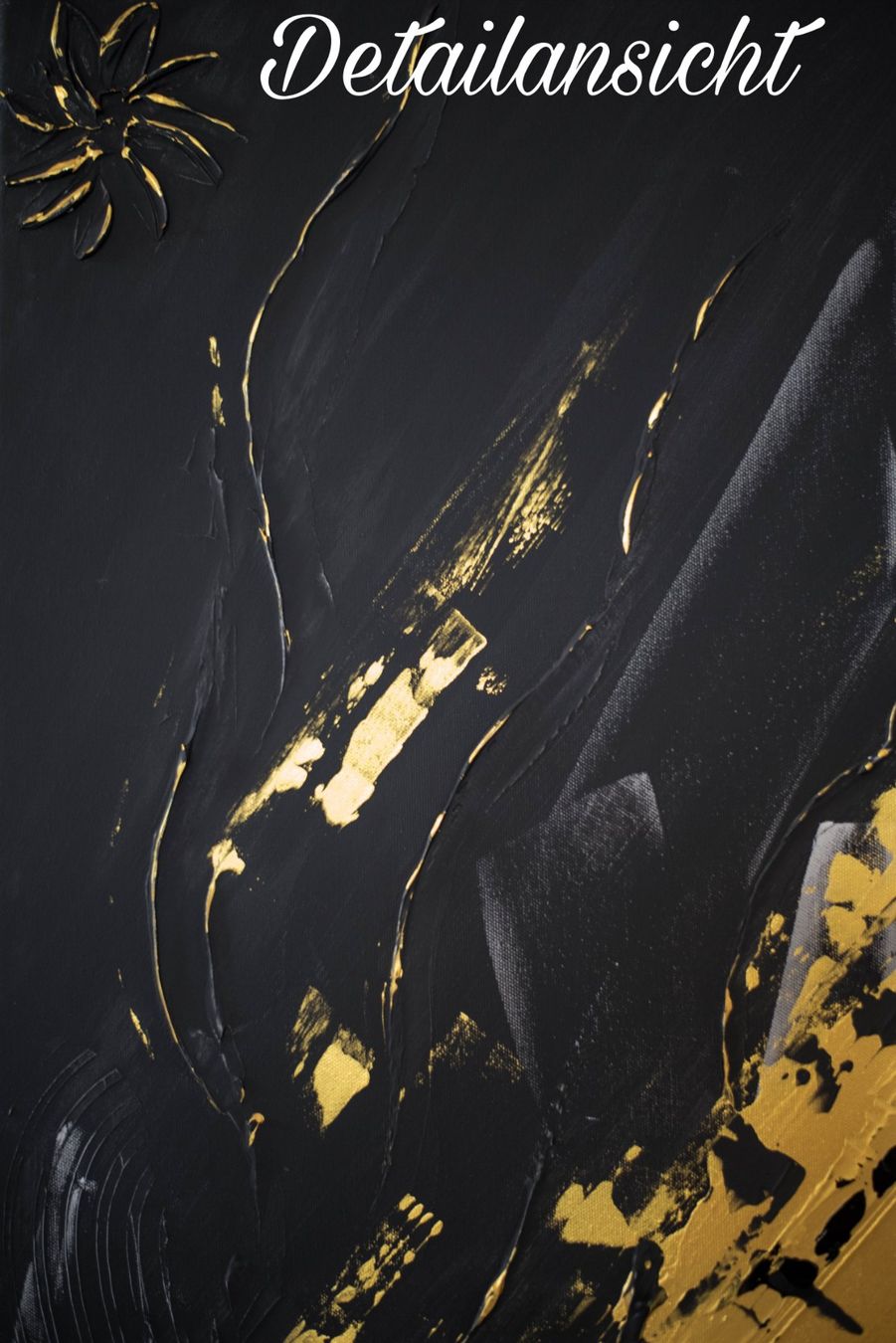 Dipinti: Acrylbild abstrakt schwarz gold beige "between" Unikat – Nuovo e nell'imballaggio originale da Rheinau venduto da Sussel 2