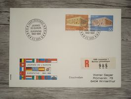 TR16 Enveloppe  + Timbre Suisse 1969