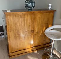Bar chinois en teck - Teakwood Chinese corner bar