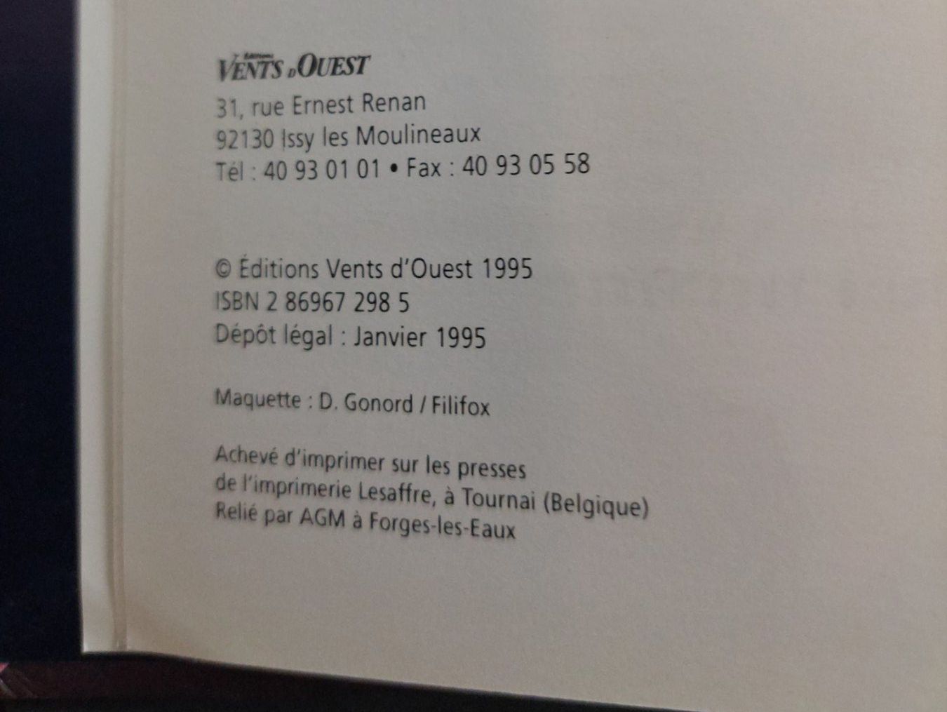 Comics: Le Soleil des Loups T.3 Saisons voraces EO 1995 BE+ – Gebraucht aus Genève von Blu_BD 3