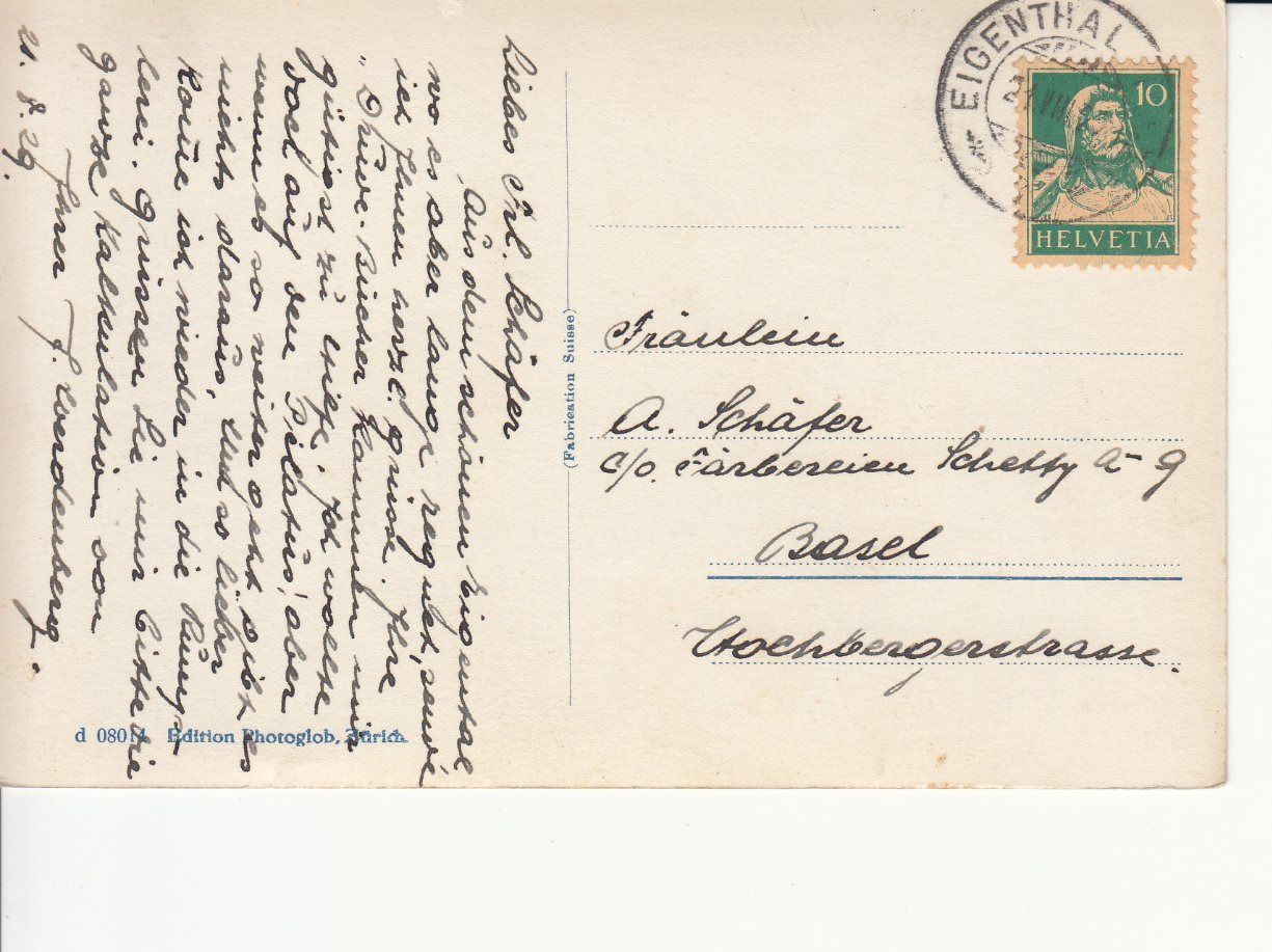 Cartoline postali: Eigental 1922 – Usato da Bürglen TG venduto da StampGraf 1