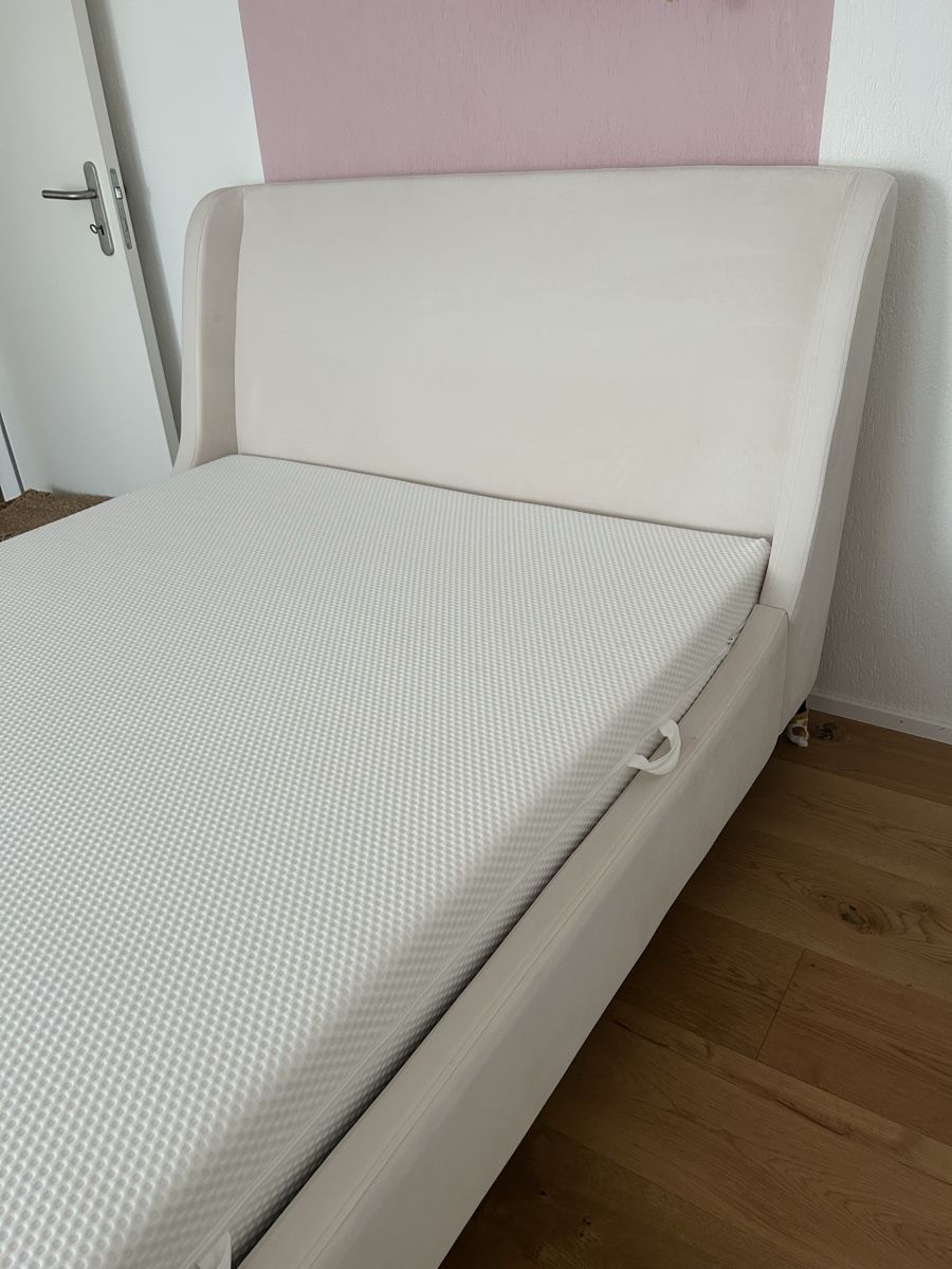 Letti: Polsterbett mit Matratze hellbeige von LeGer – Usato da Nürensdorf venduto da saw_n77m 1