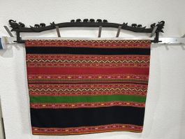 Ethno Wandteppich handgemacht inkl.Elefanten-Holzhalter
