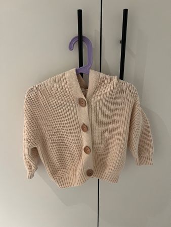 LIK & LEY Kapuzen-Strickjacke / Cardigan – Beige – Gr. 86/92