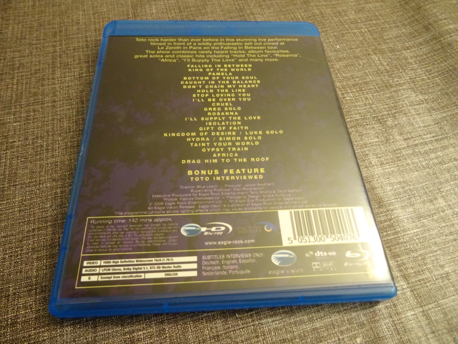 Tous les DVDs: TOTO Falling In Between Live Blu-ray – D'occasion à Olten par Disc-Verkauf 2