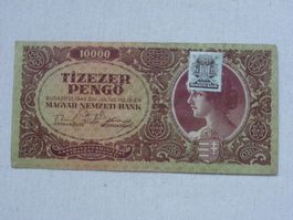 Ungarische Banknote 10'000 Pengö 1945, Top Zustand!