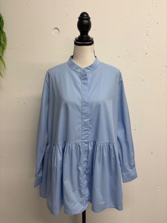 Lange Bluse von Motel hellblau Gr. M Baumwolle