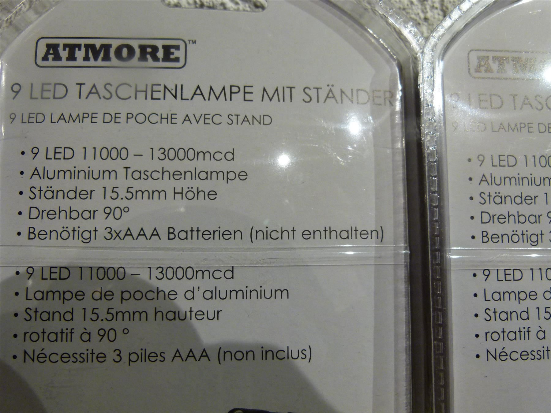 Lampade: 2 Stk. LED Taschenlampe mit Ständer – Nuovo e nell'imballaggio originale da Uerkheim venduto da Kaufoption 3