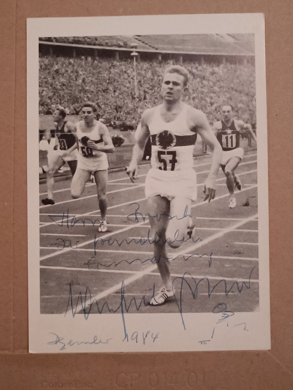 Autografi: Manfred Germar - Olympia Bronze 1956 – Usato da Menziken venduto da Autogramme