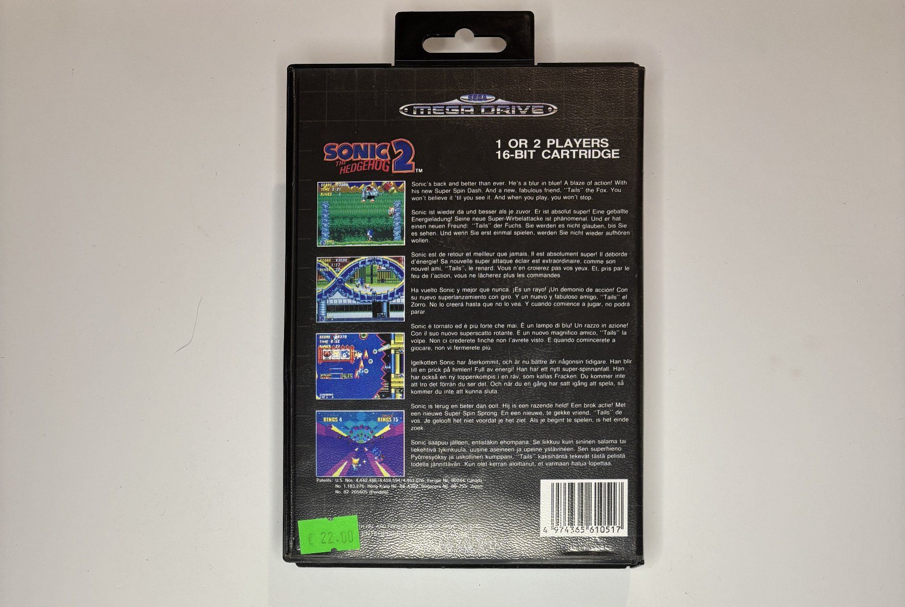 Sega Giochi: MD - Sonic the Hedgehog 2 – Usato da Allschwil venduto da Bullach 2