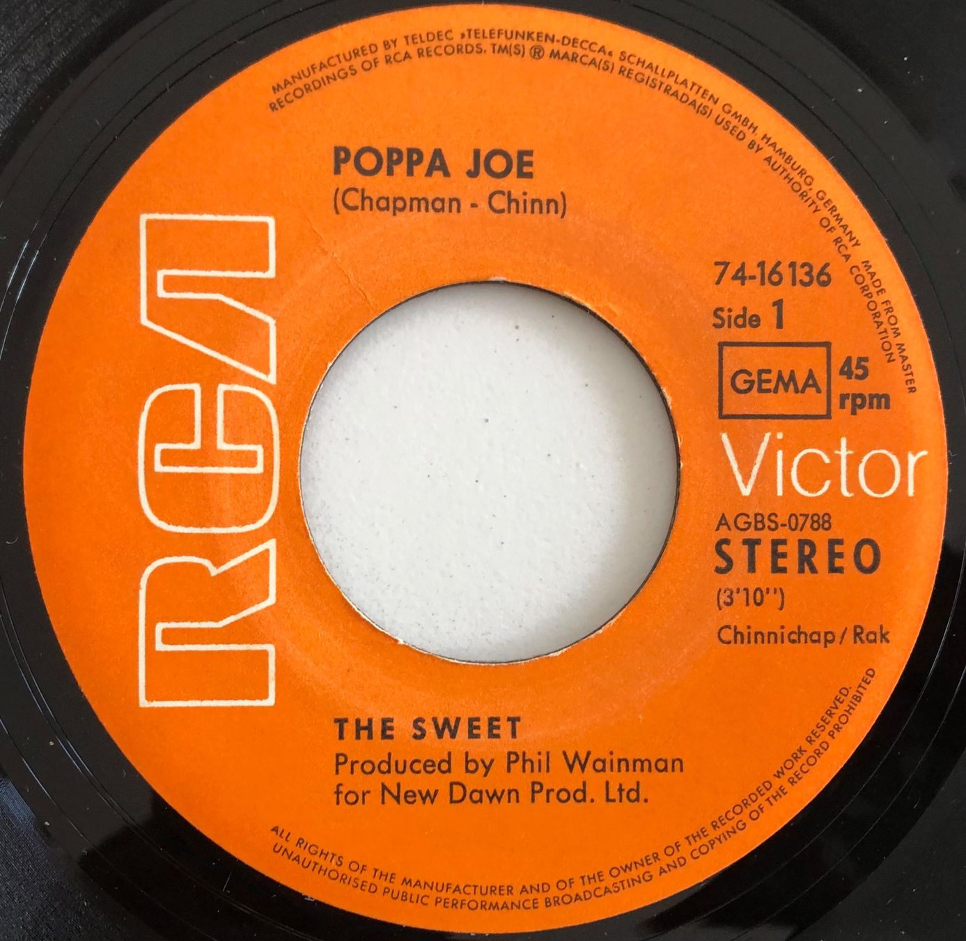 Dischi in vinile: THE SWEET - POPPA JOE – Usato da Poliez-Pittet venduto da Newtown-Records 2