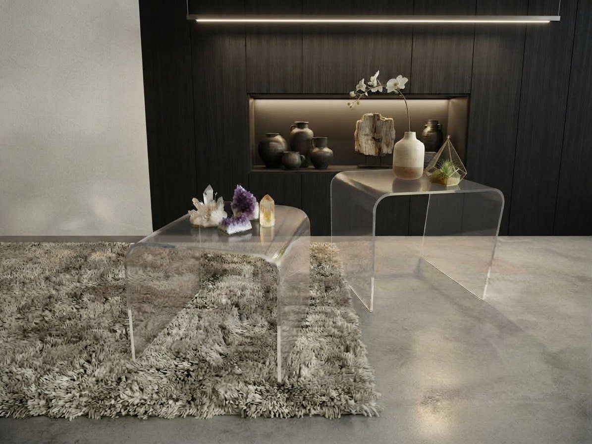Tische: Set Acryl Beistelltisch Coffee-Table Plexiglas – Gebraucht aus Nottwil von Wondewa-Shop
