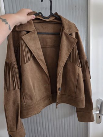 Suede jacket from zara