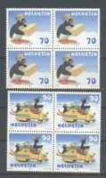 1999, Sondermarken Pingu, Pakete ohne Schnur, Viererblöcke**