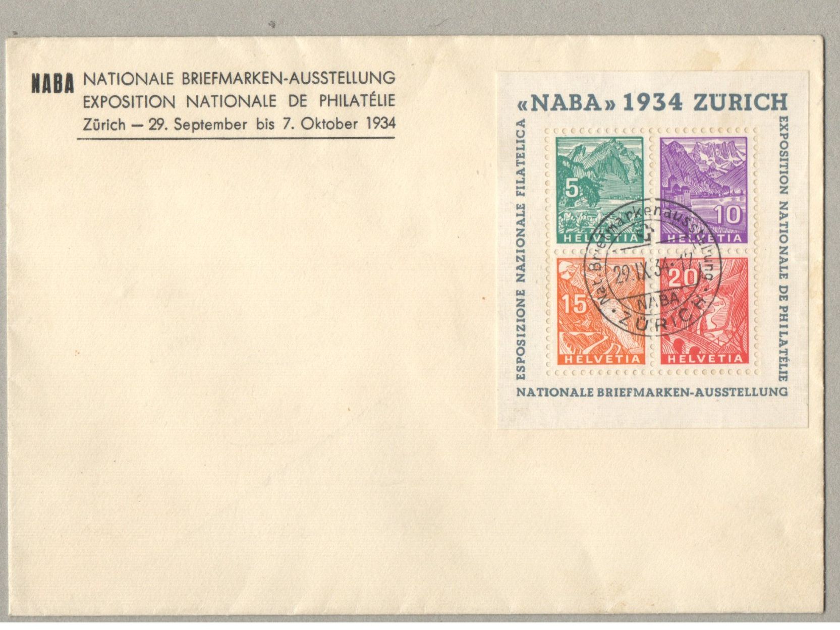 Tutti i francobolli: Naba Block 1934 – Usato da Echichens venduto da Topfila