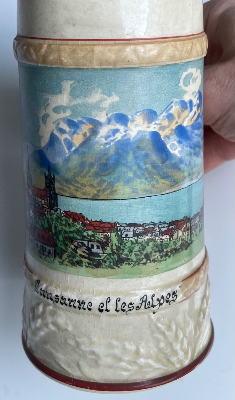 Gläser: Alter Bierkrug/-humpen Lausanne – Gebraucht aus Baar von bricksandmore 6