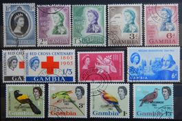Gambia British Lot mit alten Werten I