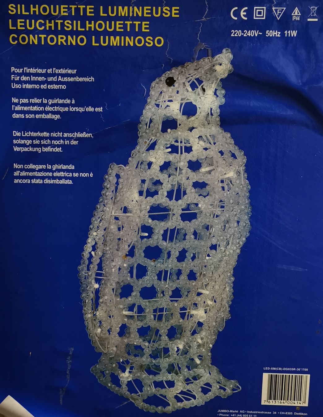 Tutte le decorazioni: Neuer 95 cm LED-Pinguin – Nuovo e nell'imballaggio originale da Glis venduto da BS-Soft