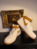 Nike Air Force 1 Mid – Weiss/Braun, Grösse 38.5