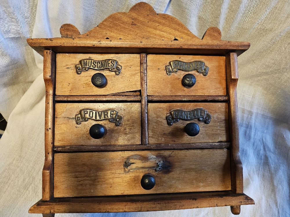 Armoire à épices ancienne avec commode 9 tiroirs (1) - - Catawiki