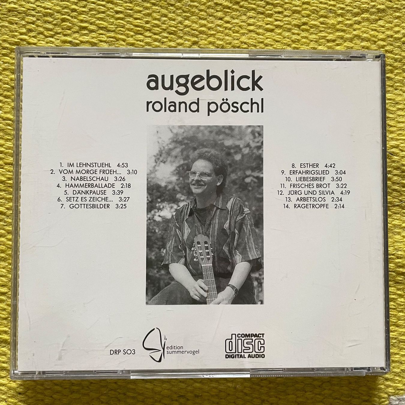 CD: ROLAND PÖSCHEL-AUGEBLICK – Usato da Rorschacherberg venduto da CD-Roli 1