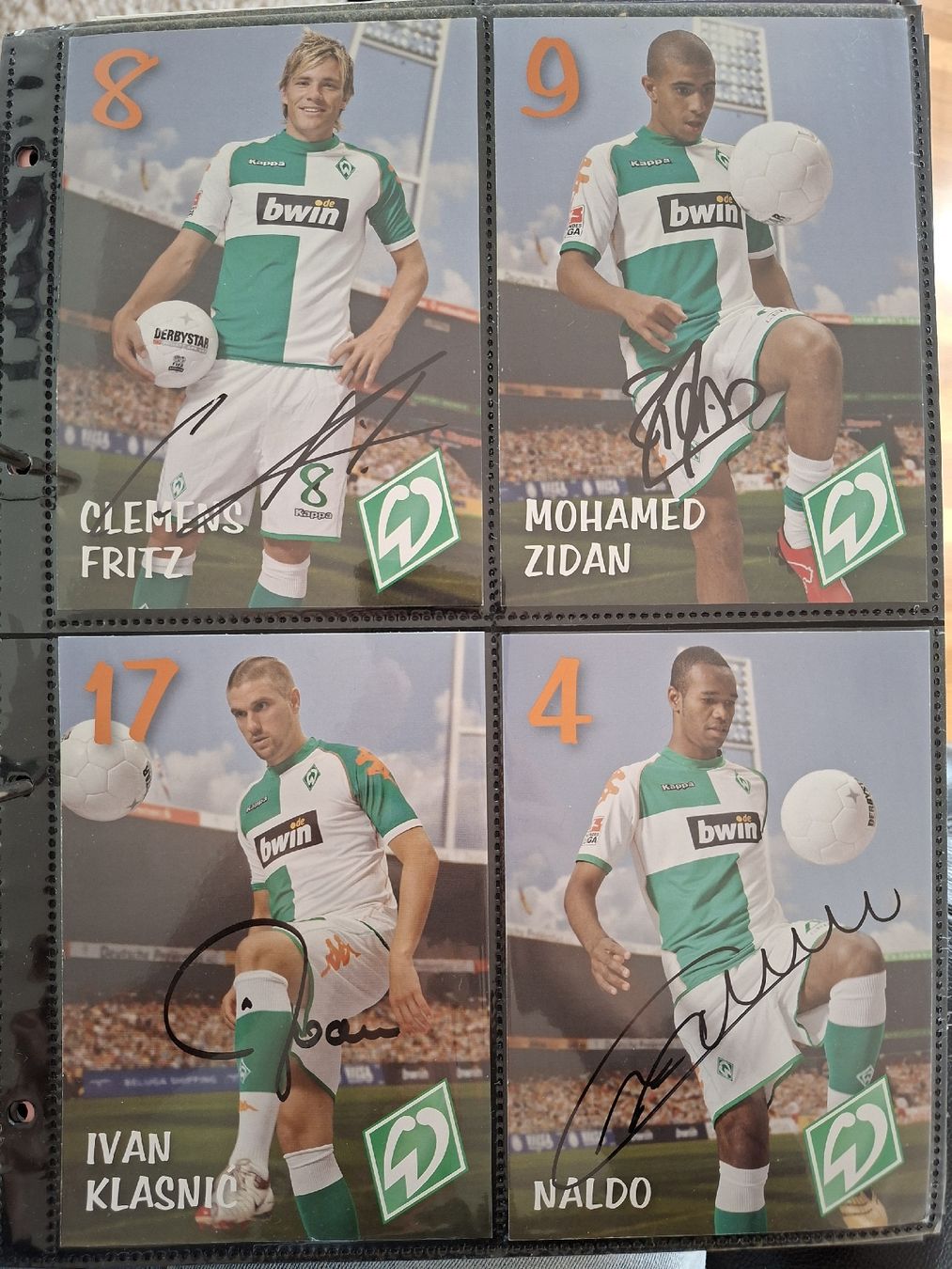 Autografi: 4x Autogrammkarten Werder Bremen original – Usato da Thun venduto da wuschu