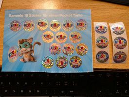 1 volle Karte plus 6 Story Mania Pocket Tonies Migros
