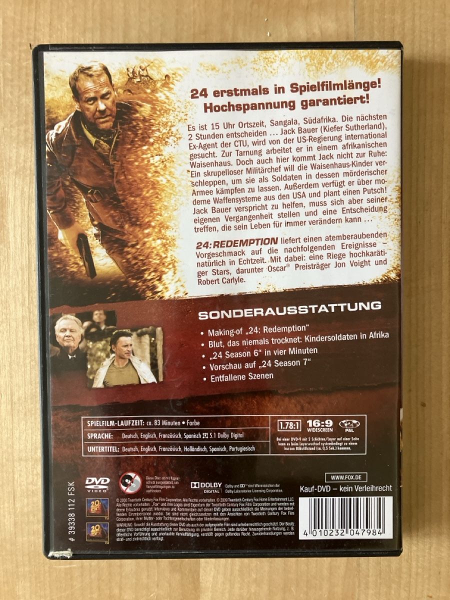 Tous les DVDs: 24: Redemption DVD – D'occasion à Glarus par Jhuber78 1
