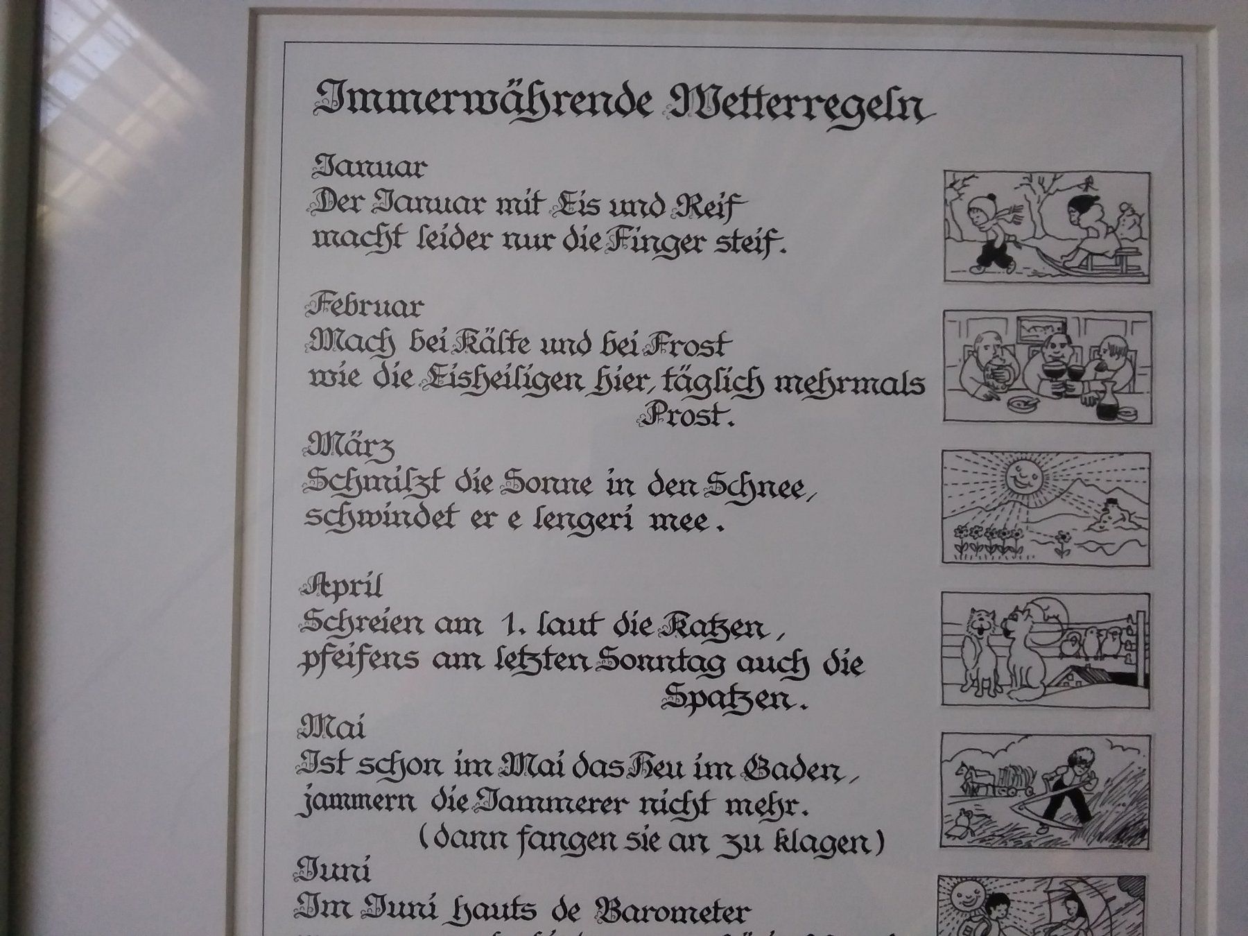 Dipinti: IMMERWÄHRENDE WETTERREGELN  J. Fässler "Genglis Sepp" – Usato da Appenzell venduto da lama19 4