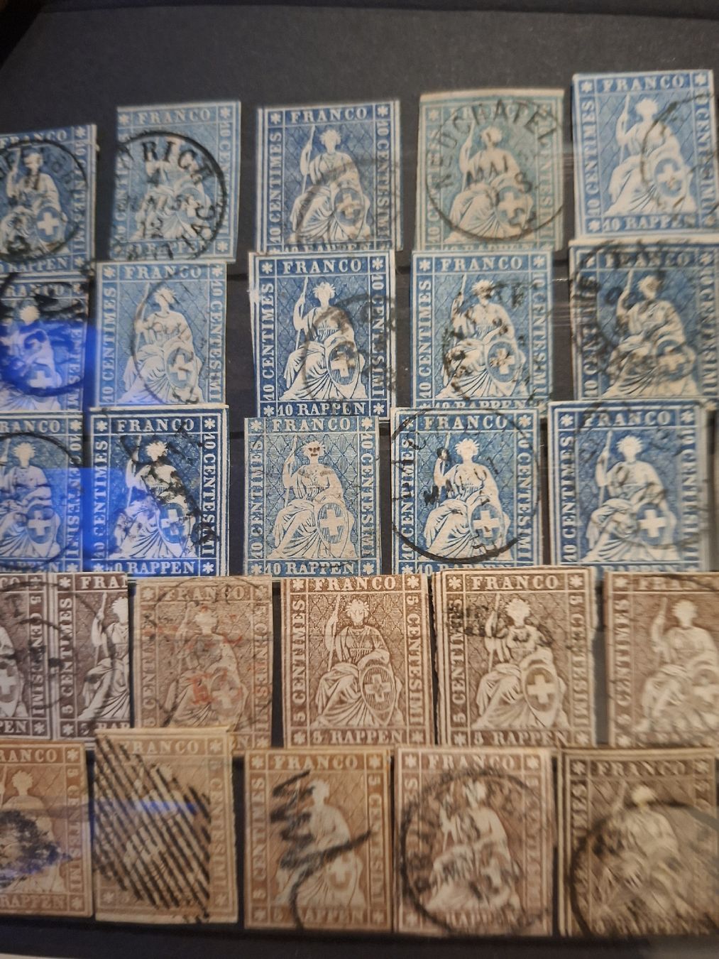 Tutti i francobolli: Strubellot 45Stk. Nr. 22 / 23 / Schnittfehler – Usato da Balgach venduto da SIMEON27 3