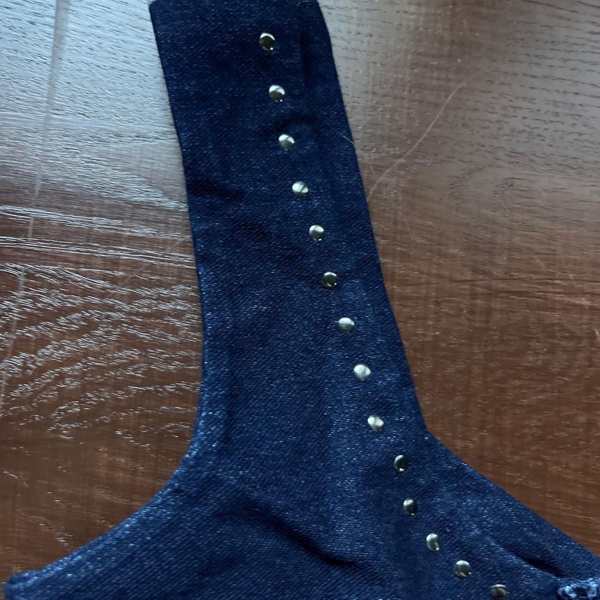 Tops: Sexy Top corto in jeans con lacci e borchie – Neu (gemäss Beschreibung) aus Locarno von Fixed8 7